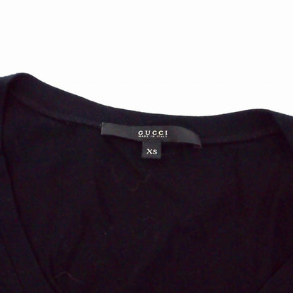 Gucci Sherry Line V-neck Cut And Sewn Long Sleeve XS Black