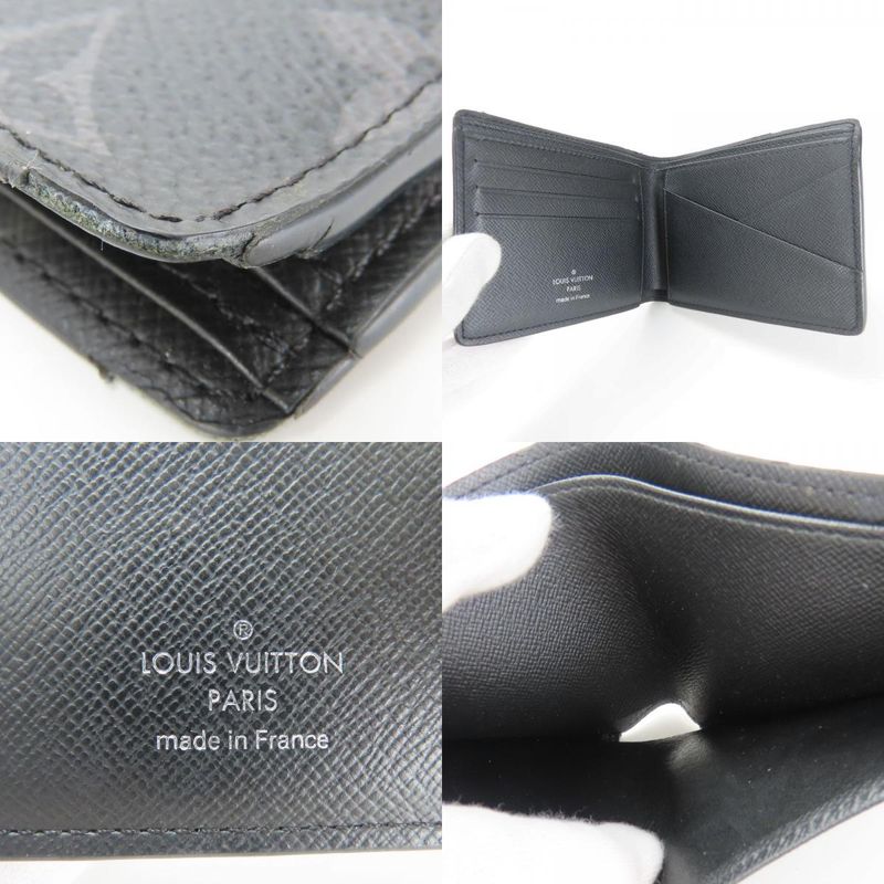 Louis Vuitton Billfold Portefeuille M62294 Monogram Eclipse Black Small Fold