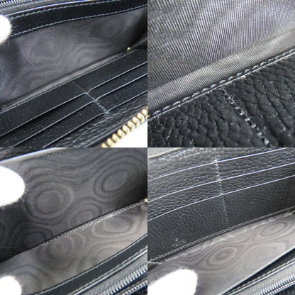 Gucci Long Wallet With Round Zipper 456117 GG Marmont GG Supreme Canvas Leather