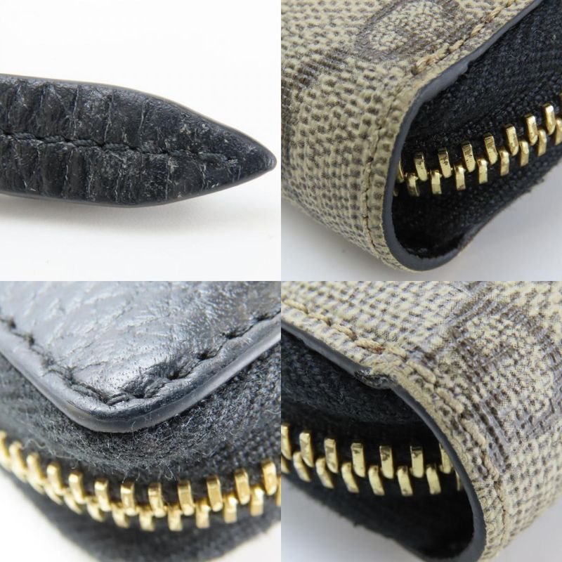 Gucci Long Wallet With Round Zipper 456117 GG Marmont GG Supreme Canvas Leather