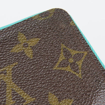 Louis Vuitton Card Case M60910 Monogram Tourcoise Blue Brown Small Accessories
