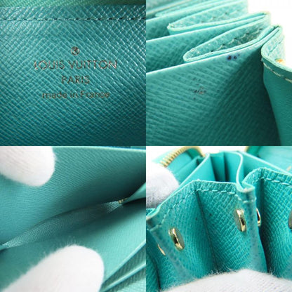 Louis Vuitton Card Case M60910 Monogram Tourcoise Blue Brown Small Accessories