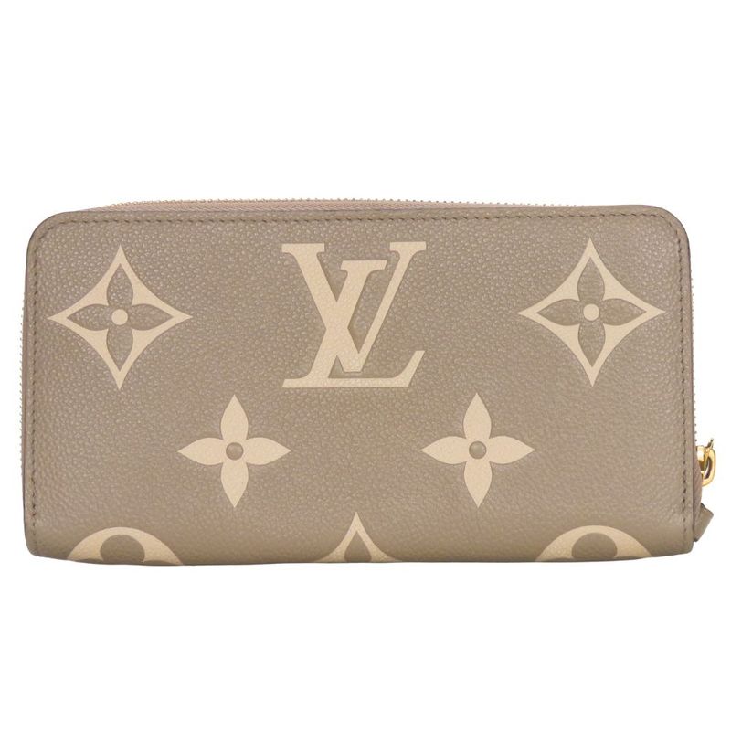 [中古] ルイ・ヴィトン 長財布（ラウンドファスナー） ジッピー･ウォレット M69794 モノグラムアンプラント トゥルトレール クレーム バイカラー 小物