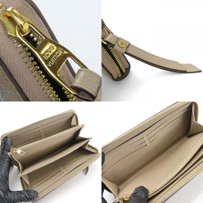 [中古] ルイ・ヴィトン 長財布（ラウンドファスナー） ジッピー･ウォレット M69794 モノグラムアンプラント トゥルトレール クレーム バイカラー 小物