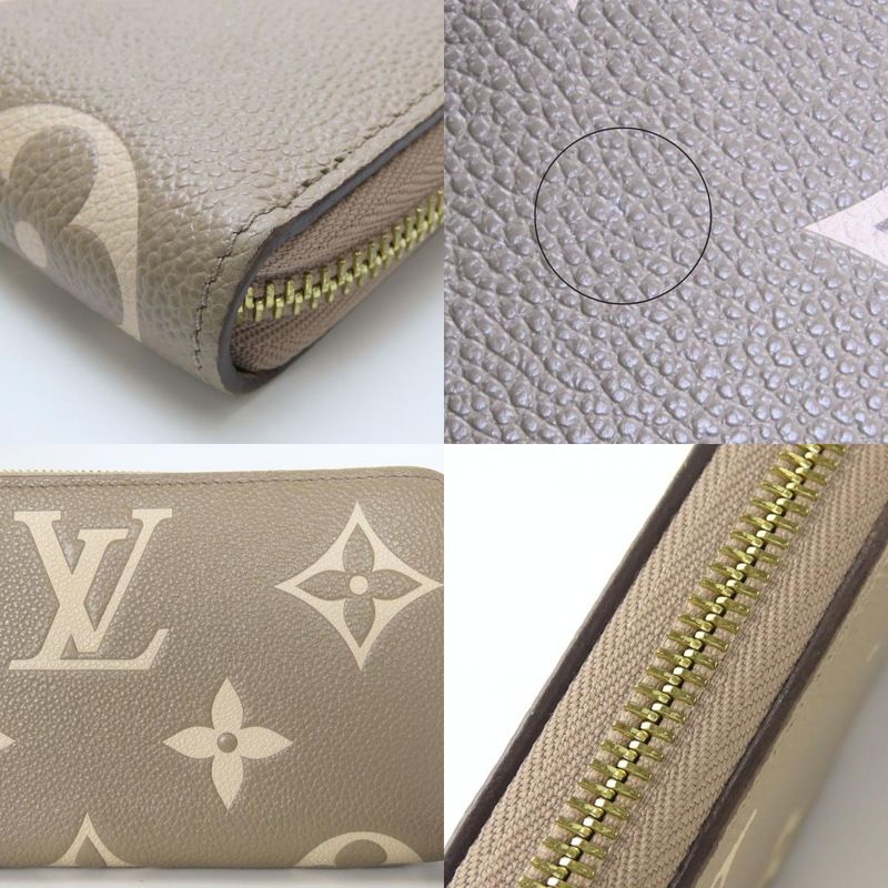 [中古] ルイ・ヴィトン 長財布（ラウンドファスナー） ジッピー･ウォレット M69794 モノグラムアンプラント トゥルトレール クレーム バイカラー 小物