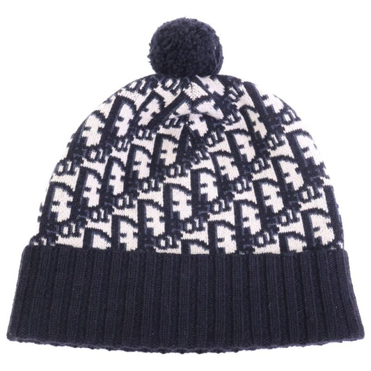 DIOR 25dob701i099 Obscure Cashmere Pompom Knit Hat