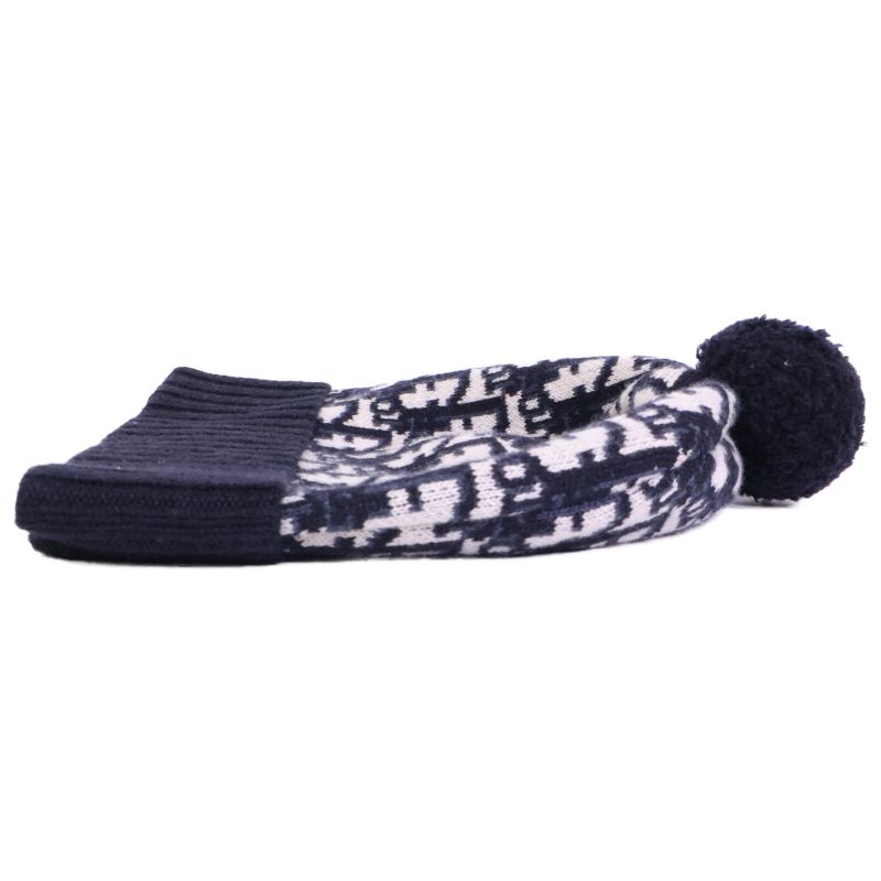 DIOR 25dob701i099 Obscure Cashmere Pompom Knit Hat