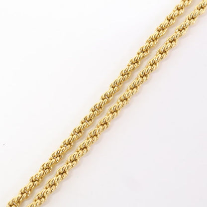 DIOR CD Logo Heart Rhinestone Rope Chain