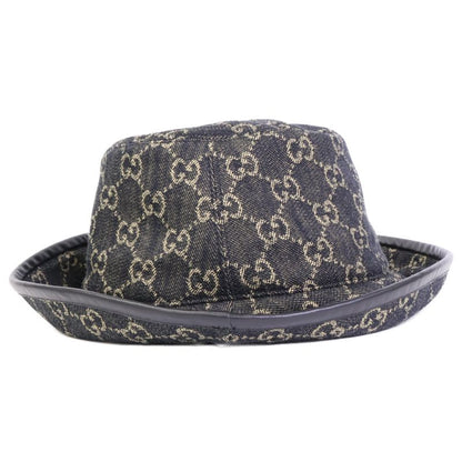 Gucci unused Genuine 576371 3haf8 GG Denim Bucket Hat M 58cm