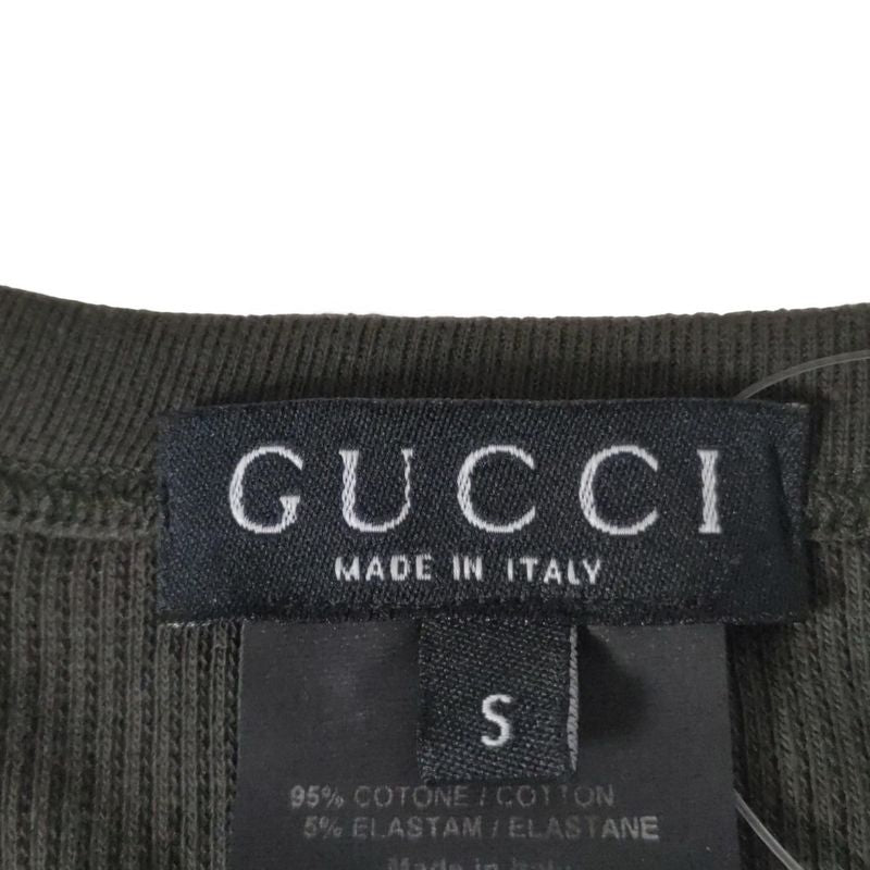 Gucci Short Sleeve T-shirt Size S Men's - Khaki V-neck