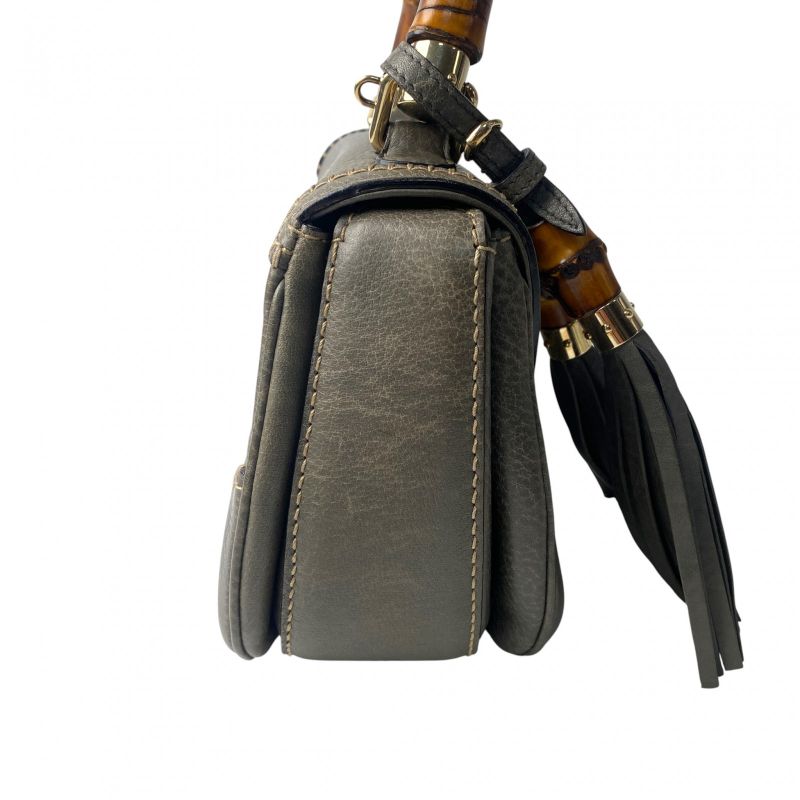 Gucci Women's Gmrbd Bamboo 2way Shoulder Bag Handbag Diagonal Crossbody