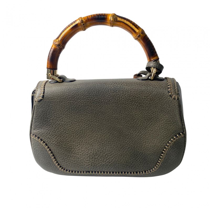 Gucci Women's Gmrbd Bamboo 2way Shoulder Bag Handbag Diagonal Crossbody