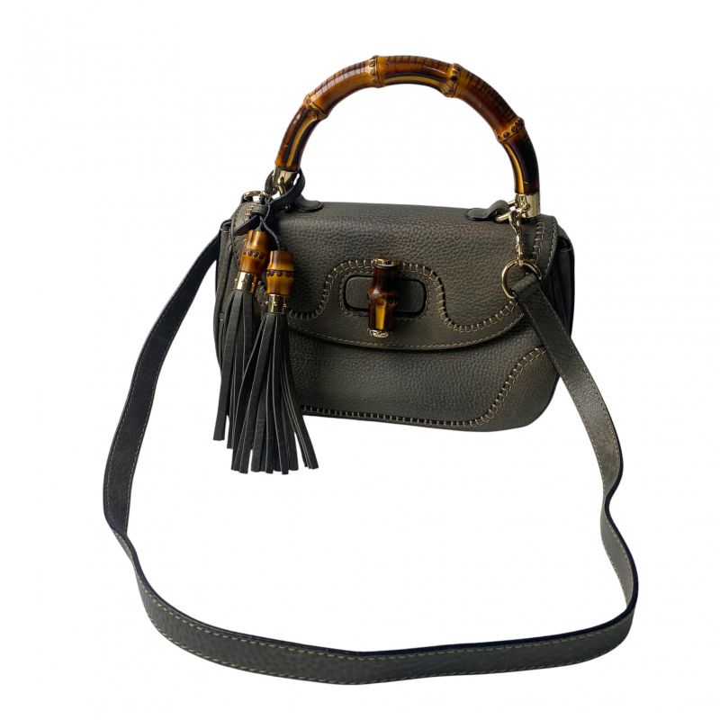 Gucci Women's Gmrbd Bamboo 2way Shoulder Bag Handbag Diagonal Crossbody