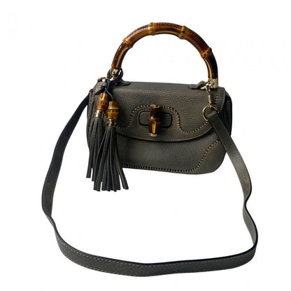 Gucci Women's Gmrbd Bamboo 2way Shoulder Bag Handbag Diagonal Crossbody