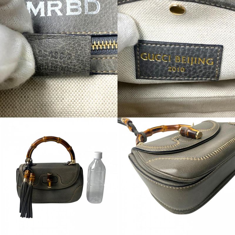 Gucci Women's Gmrbd Bamboo 2way Shoulder Bag Handbag Diagonal Crossbody