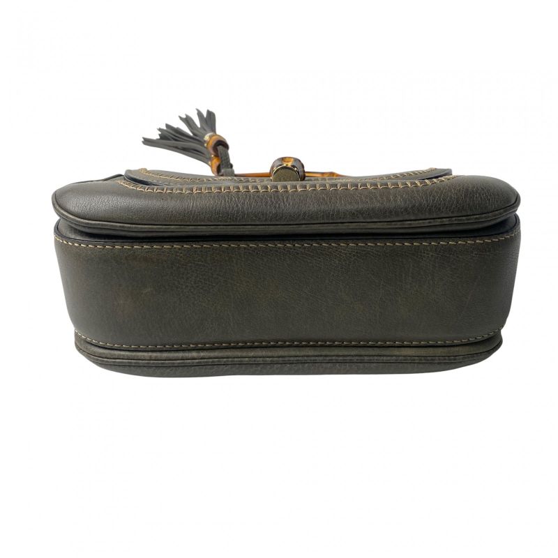 Gucci Women's Gmrbd Bamboo 2way Shoulder Bag Handbag Diagonal Crossbody