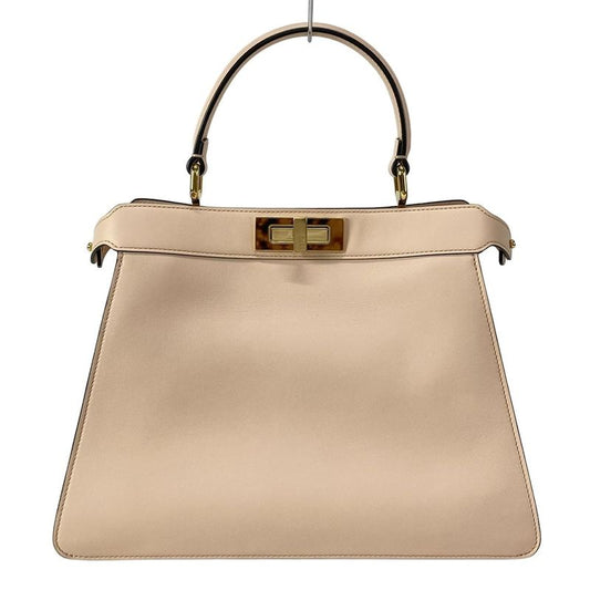 Fendi Handbag Peekaboo Icy You Medium 8bn321-af2j Pink Beige Brown And Gold