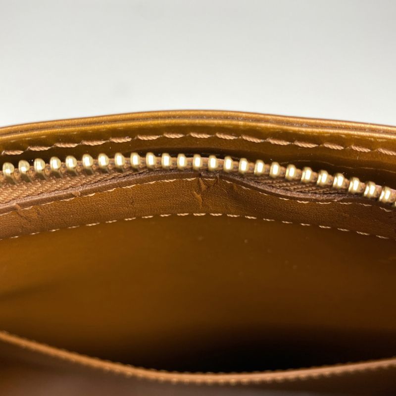 Louis Vuitton Houston Handbag Enamel Patent Tote Monogram Vernis Bronze M91122