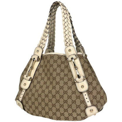 Gucci GG Pattern Handbag Shoulder Bag Horsebit Handbag GG Canvas Beige 162900