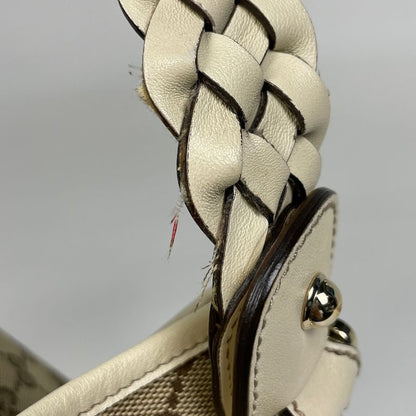 Gucci GG Pattern Handbag Shoulder Bag Horsebit Handbag GG Canvas Beige 162900