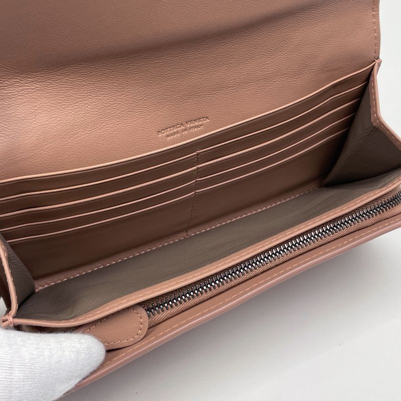 Bottega Veneta Intrecciato Fold Long Wallet Billfold Coin Purse Nappa Long