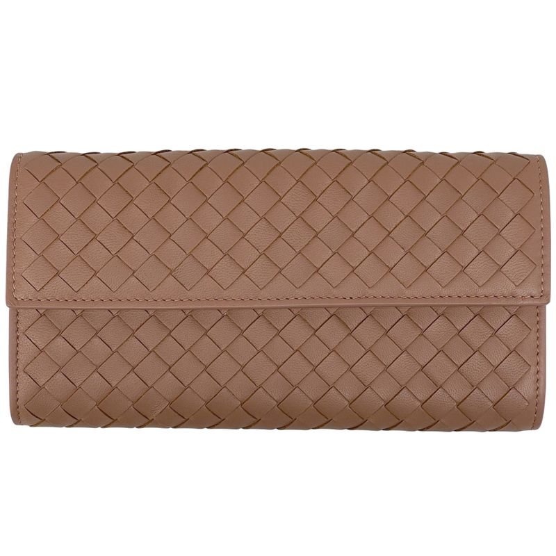 Bottega Veneta Intrecciato Fold Long Wallet Billfold Coin Purse Nappa Long
