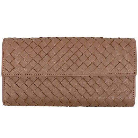Bottega Veneta Intrecciato Fold Long Wallet Billfold Coin Purse Nappa Long