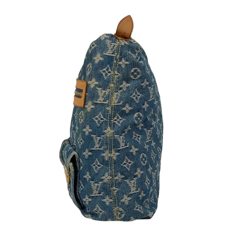 Louis Vuitton Baggy GM Crossbody Shoulder Bag Monogram Denim Blue M95048 Women