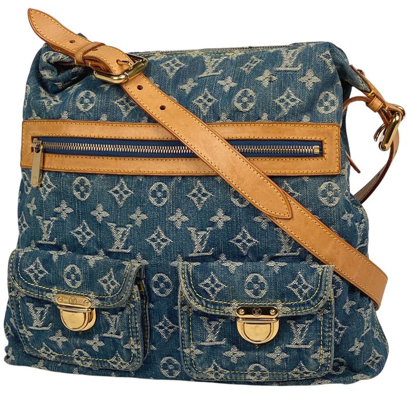 Louis Vuitton Baggy GM Crossbody Shoulder Bag Monogram Denim Blue M95048 Women