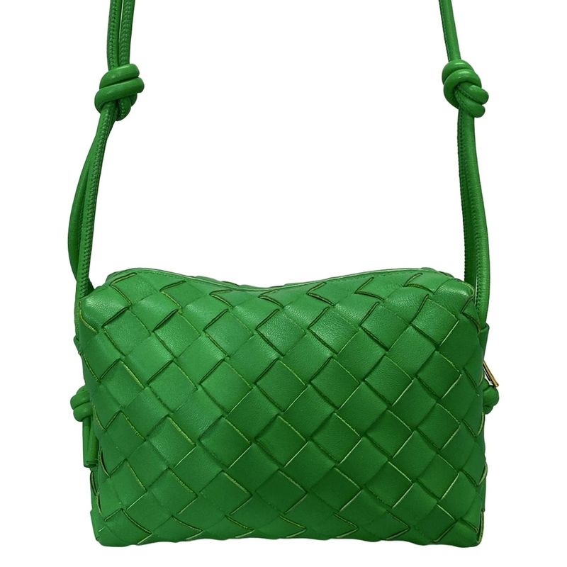 Bottega Veneta Shoulder Bag Mini Loop Camera Bag 680254 Paraquito (green)