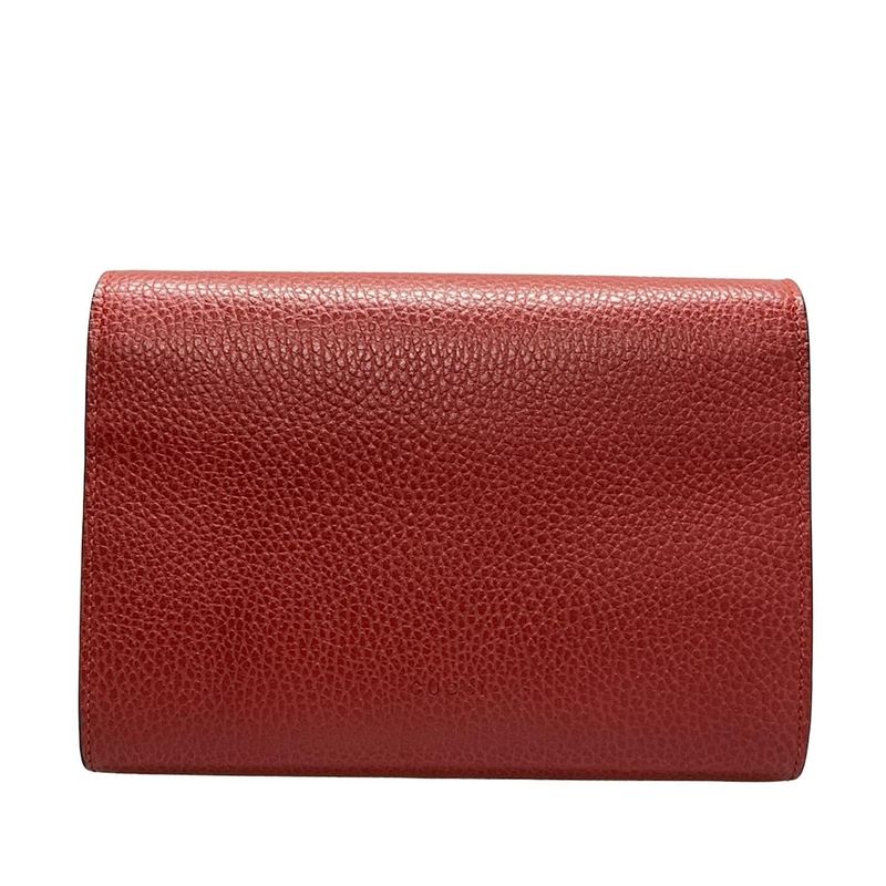 Gucci Wallet Dionysus Leather Mini Chain Bag 401231 Bordeaux Chain Wallet W/