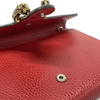 Gucci Wallet Dionysus Leather Mini Chain Bag 401231 Bordeaux Chain Wallet W/