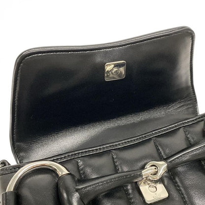 Gucci Shoulder Bag Horsebit 764339 Black Leather