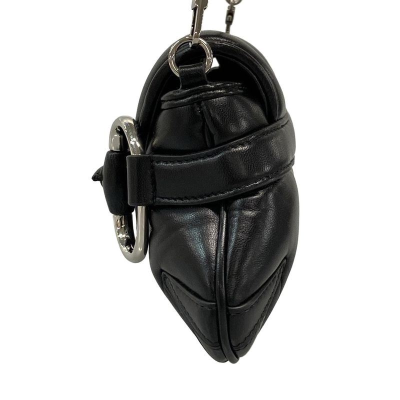 Gucci Shoulder Bag Horsebit 764339 Black Leather
