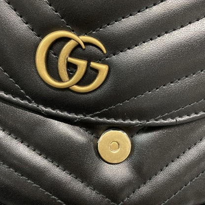 Gucci GG Marmont Mini Shoulder Bag 746431 Black Leather