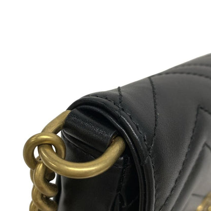 Gucci GG Marmont Mini Shoulder Bag 746431 Black Leather