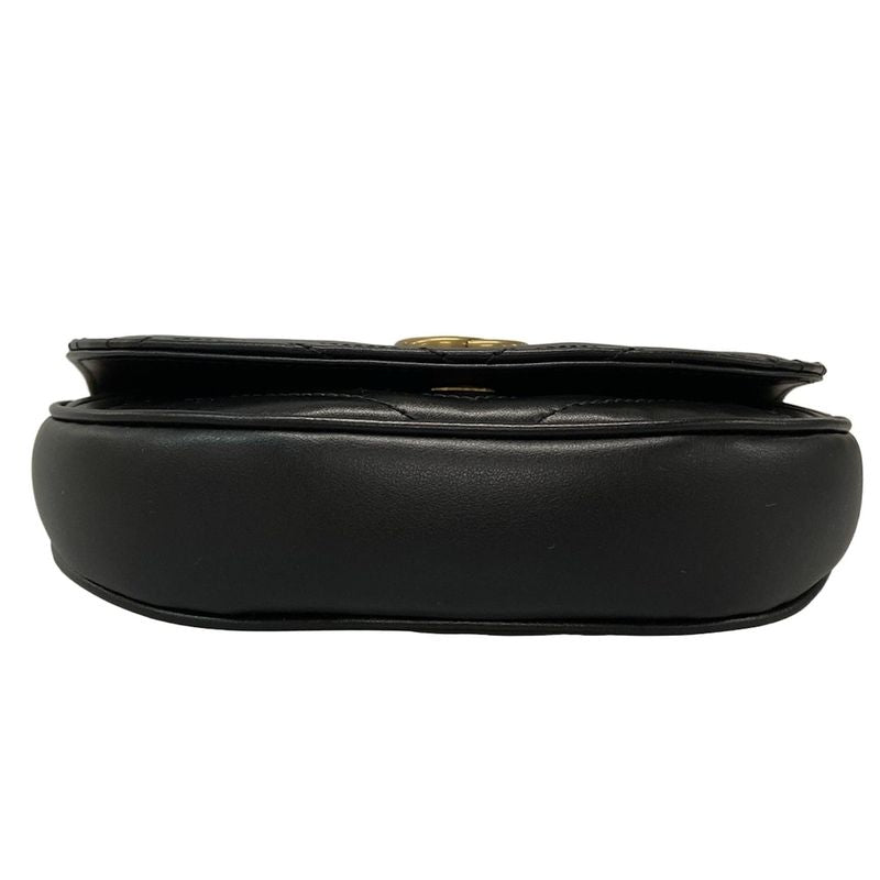 Gucci GG Marmont Mini Shoulder Bag 746431 Black Leather