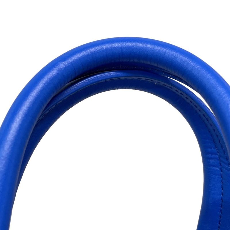 Dior/christian Dior Handbag Vibe Mini Bow Ring Bag Blue And White Leather