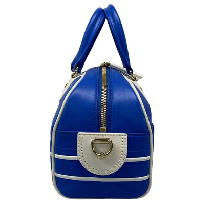 Dior/christian Dior Handbag Vibe Mini Bow Ring Bag Blue And White Leather