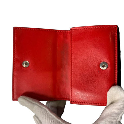 3463 Bottega Veneta Trifold Wallet Maxi Intrecciato Bicolor Mini P02717316t Red