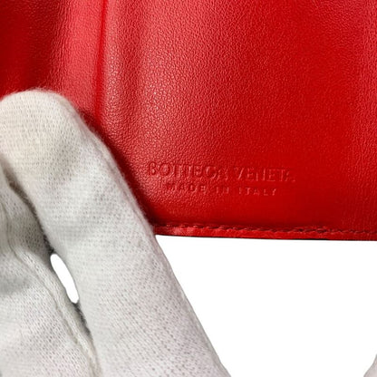 3463 Bottega Veneta Trifold Wallet Maxi Intrecciato Bicolor Mini P02717316t Red