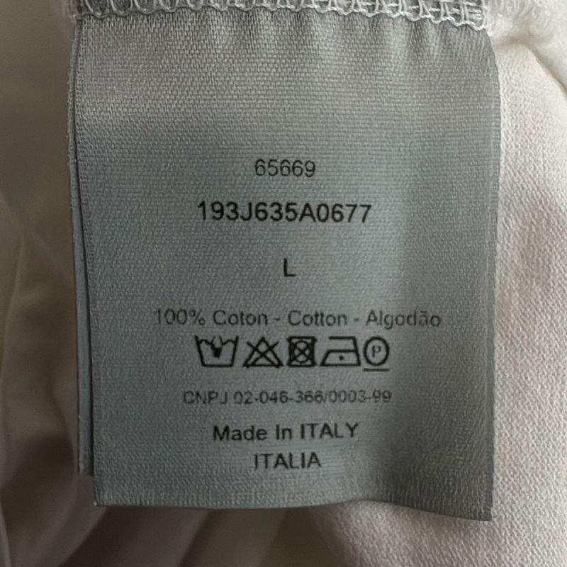 Dior/christian Dior Short Sleeve T-shirt Size L Men - 193j635a0677 White