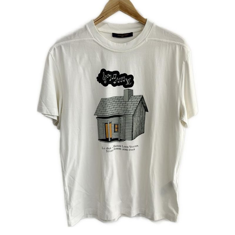Louis Vuitton Short Sleeve T-shirt Size M Men's - Rm2319 NPG Hoy01w White X