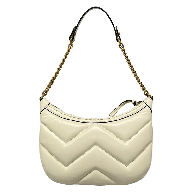 Gucci Shoulder Bag GG Marmont Small Shoulder Bag 777263 Ivory Chain Shoulder