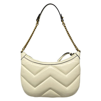 Gucci Shoulder Bag GG Marmont Small Shoulder Bag 777263 Ivory Chain Shoulder