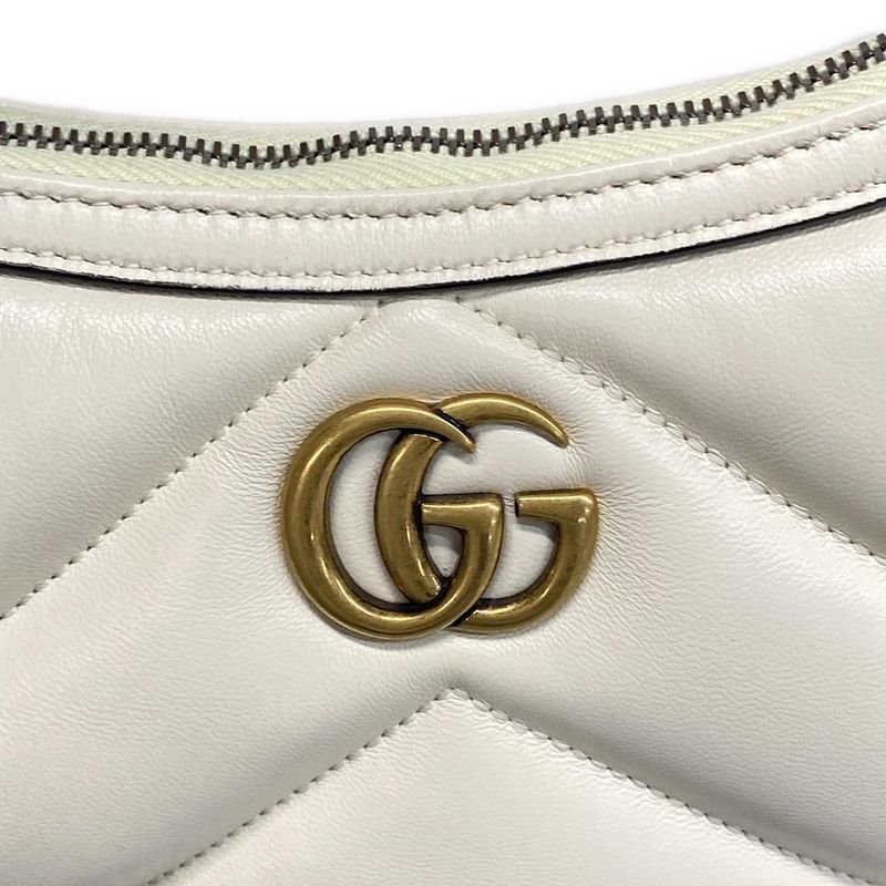 Gucci Shoulder Bag GG Marmont Small Shoulder Bag 777263 Ivory Chain Shoulder