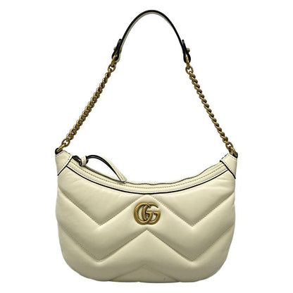 Gucci Shoulder Bag GG Marmont Small Shoulder Bag 777263 Ivory Chain Shoulder