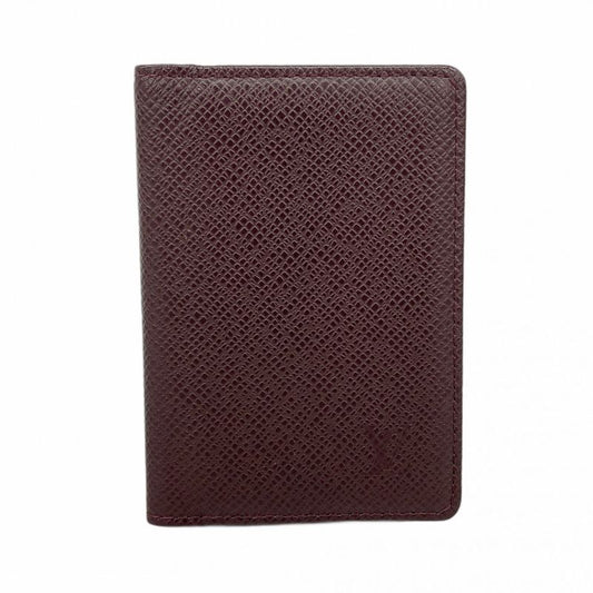 Louis Vuitton Business Card Holder Taiga Organizer De Poche M30516 Acajou Men's