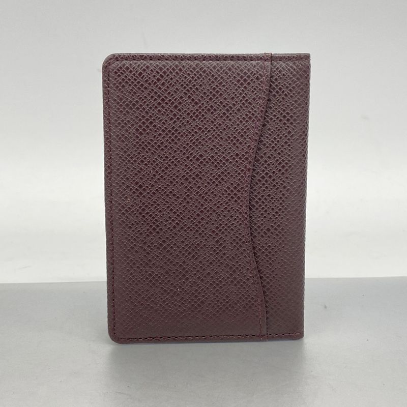 Louis Vuitton Business Card Holder Taiga Organizer De Poche M30516 Acajou Men's