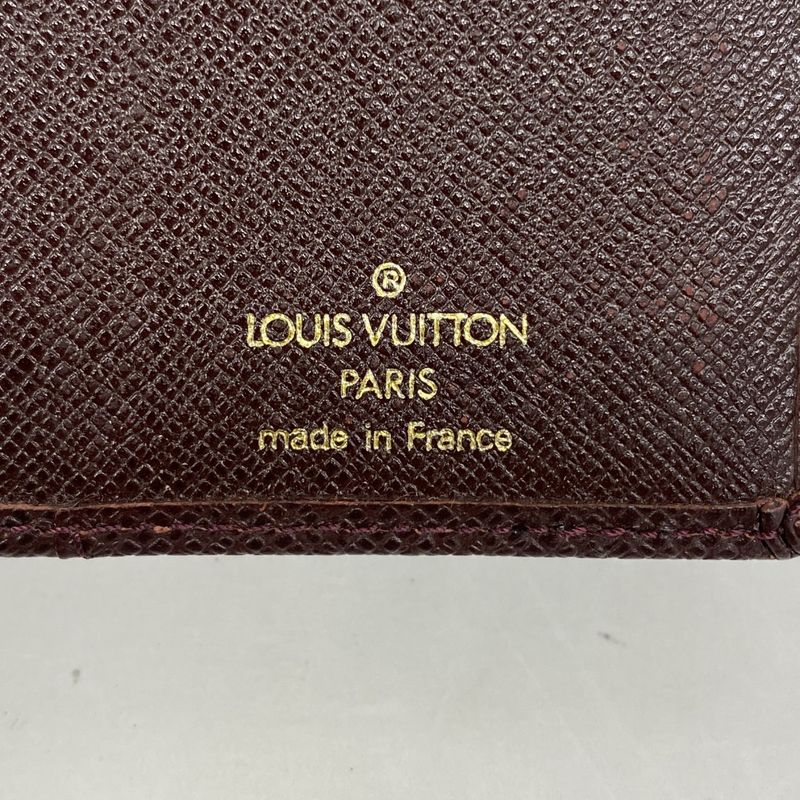 Louis Vuitton Business Card Holder Taiga Organizer De Poche M30516 Acajou Men's